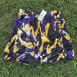 PUMA Shorts Men Purple Sports Shorts Full Print Sports Shorts
